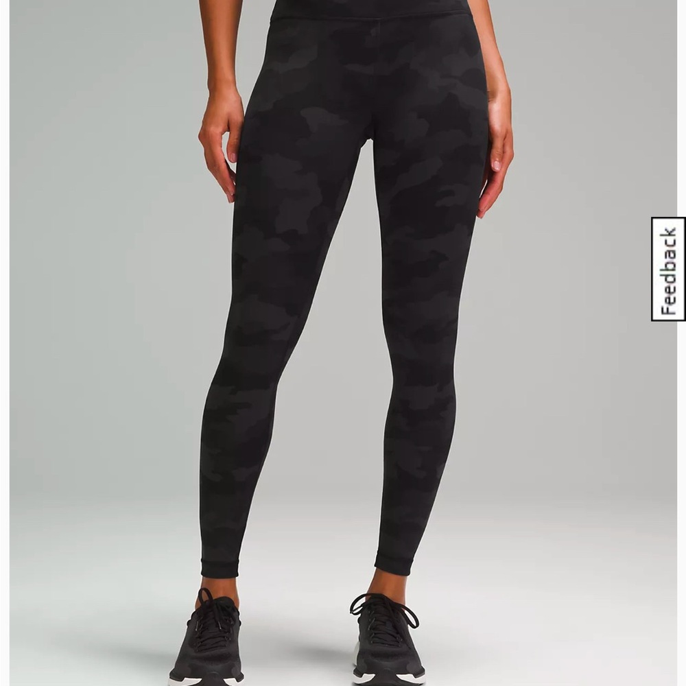 Lululemon Wunder Under Black Camouflage Leggings Size 0 / 28 inches length